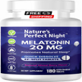 Nature's Perfect Night | Melatonin 20mg | 180 Quick Dissolve Tablets | Natural..