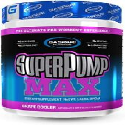 Gaspari Nutrition Superpump Max Pre-Workout 640g 40 Servings Grape Cooler New