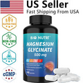 Magnesium Glycinate For Improved Sleep, Stress Anxiety Relief 500mg 240 Capsules