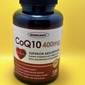ZEBORA CoQ10-400mg-Softgels with PQQ, BioPerine  120 softgels New Free shipping