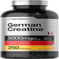 German Creatine Monohydrate 5000mg 250ct Non-GMO Gluten Free Supplement Horbaach