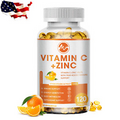 3Bottles 1000Mg Vitamin C with Zinc Capsules Boost Metabolism,Antioxidant~