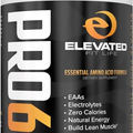 Elevated PRO6+ Essential Amino Acids Supplement - BCAAs Amino Acids Pre Workout Powder for Men and Women, EAAs to Build Lean Muscle & Reduce Post Workout Fatigue, 30 Servings (Orange Colada)