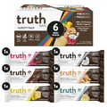 Truth Bar Healthy Snack, Omega 3 From Chia, Plant Based, Prebiotics & Probiotics, High Fiber, Low Sugar, Keto, Kosher, Dark Chocolate, Vegan, Gluten Free (6 pack, Variety Pack)
