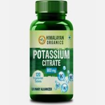 Himalayan Organics Potassium Citrate 800mg - (120 Veg Tablets)