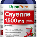 Nusapure Cayenne Pepper 1500Mg per Caps | 350 Veggie Capsules | Vegetarian, Non-
