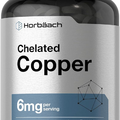 Chelated Copper Supplement 6Mg 300 Tablets Essential Trace Mineral Vegetarian