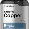 Chelated Copper Supplement 6Mg 300 Tablets Essential Trace Mineral Vegetarian
