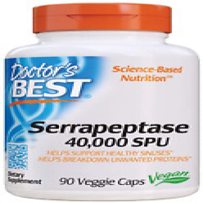 Doctor'S Best Serrapeptase, Non-Gmo, Vegan, Gluten Free, Supports Healthy Sinuse