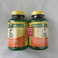 Twin Pack Spring Valley 500 mg Vitamin C w/Rose Hips 250 Tablets Each EXP 11/24