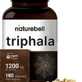 NatureBell Triphala Supplement 1200mg 180ct, Supports Digestive Health, Non-GMO