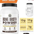 Vanilla Bone Broth Protein Powder - Supports Joint Health - Keto Friendly - 32oz