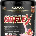 AllMax Nutrition IsoFlex Pure Whey Protein Isolate 5lb  Strawberry Always Fresh