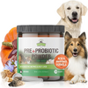 Strawfield Pets Pre + Probiotic Powder for Dogs with Digestive Enzymes Dog...