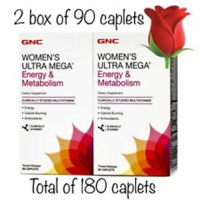 GNC Women's Energy and Metabolism Multivitamin Timed-Release Caplets 180 Caplets