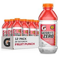 Gatorlyte Zero Fruit Punch Zero Sugar Hydration 20 Fl Oz Pack of 12