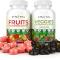 (120 Chews) Fruits and Veggies Supplement - Superfood Fruits and Veggies Gummie