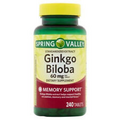 Spring Valley Extract Ginkgo Biloba Herbal Supplement 60 mg, 240 ct Always Fresh