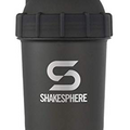 SHAKESPHERE Tumbler: Protein Shaker Bottle and Smoothie Cup, 24 oz - Bladeless Blender Cup Purees Raw Fruit with No Blending Ball - Drink Powder Mix Shake Mixer for Pre Workout, Gym (Frosted White)