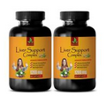 liver detox - LIVER SUPPORT COMPLEX - liver detox powder - 2 Bottle 120 Capsules