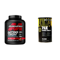 Muscletech Whey Protein Powder Nitro-Tech Whey Protein Isolate & Peptides & Animal Pak - Convenient All-in-One Vitamin & Supplement Pack