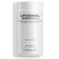 Codeage Liposomal Moringa+, Turmeric Curcuma, Ashwagandha, Black Pepper, 180 ct