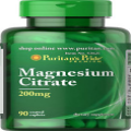 Puritan's Pride Magnesium Citrate 200 mg, Dietary Supplement, 90 Coated Caplets