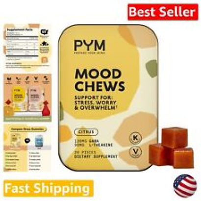 Citrus Mood Chews - Supports Relaxation & Focus - Vegan, Non-GMO - 20 Count