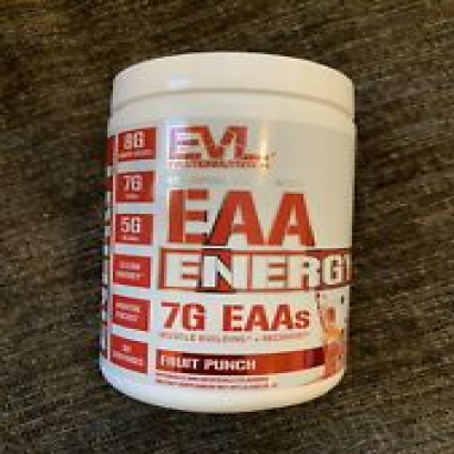 Evlution Nutrition EVL EAA Energy Fruit Punch BCAA Muscle Recovery EXP 2025
