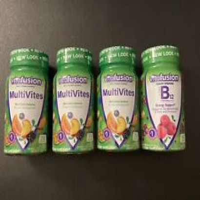 4x Vitafusion MultiVites Adult Multivitamin x3 & B12 x1 Gummies-70ct & 60ct New