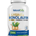 Natural Cure Labs L-Lysine + Monolaurin 600mg 1:1 Ratio, 100 Capsules