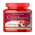 Puritan's Pride Natural Cranberry Fruit Capsules Healthy Herbal 25000Mg 120Cnt