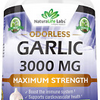 Odorless Pure Garlic 3000 Mg per Serving Maximum Strength 150 Soft Gels Promotes