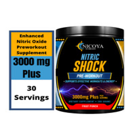 Nitric Oxide Pre workout Drink-Natural High Stimulant, Pump, Energy  Fruit Punch