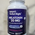 Nature's Perfect Night Melatonin 20mg 180 Quick Dissolve Tablets Exp 12/25