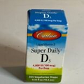 Carlson Super Daily Liquid D3, 4000IU, 10.3mL, 365 Vegetarian Tabs - Brand New!