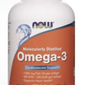 NOW Foods Molecularly Distilled Omega-3 —500* Softgels  Exp: 08/24