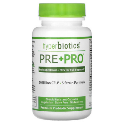 Hyperbiotics, Pre + Pro, 60 Billion CFU, 60 Acid Resistant Capsules
