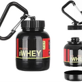Amena Protein Powder Container with Funnel - The Portable Protein Powder Container with Funnel & Belt Key Chain for Easy Carrying -100ml