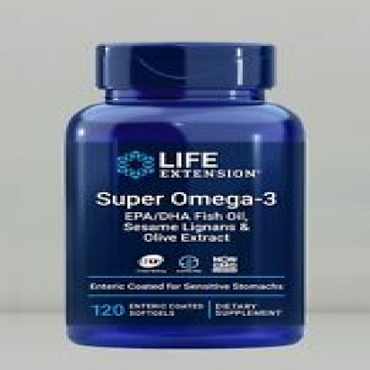 Super Omega-3 EPA/DHA with Sesame Lignans & , 120 enteric-coated softgels 1 pack