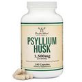 Psyllium Husk Capsules - 1500mg Per Capsule - Psyllium Husk Fiber - 240 Capsules