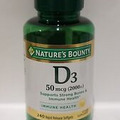 1 × NATURE'S BOUNTY Vitamin D3 ( 50 mcg )  2000 IU  • 240 Softgels • EXP : 02/25