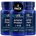 Life Extension Arterial Protect-Gotu kola & Pycnogenol -30 Veggie Caps. 3-Pack