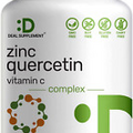 Zinc + Quercetin 500Mg with Vitamin C, 240 Capsules, 4-1 Zinc 50Mg Complex