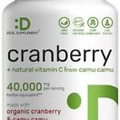 Cranberry 40,000mg With Camu Camu Vitamin C, Urinary Tract Health (300 Capsules)