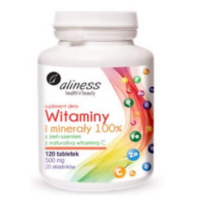ALINESS Vitamins and Minerals 100% 120 Tablets FREE SHIPPING