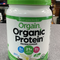 Orgain Organic Protein Plant Based Vanilla Bean Protein Powder, Vegan , 1.02 lbs