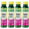 4 PACK Spring Valley Biotin Softgels, Supplement, 1000 mcg, 150 Count.