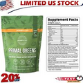 Primal Harvest Super Greens Powder for Energy w/ Probiotics, Green Tea, 30 Sers
