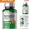 Premium Berberine & Ceylon Cinnamon Complex - 2000mg - Non-GMO - 120 Veggie Caps